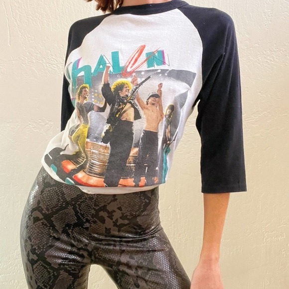 Vintage 1986 Van Halen 5150 Concert Raglan Band Tee - Picture 4 of 9